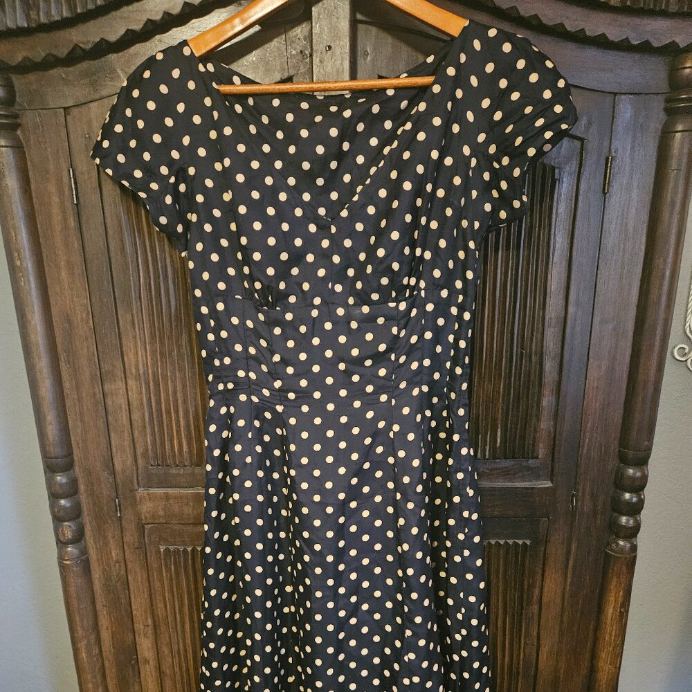 Silk polka dress